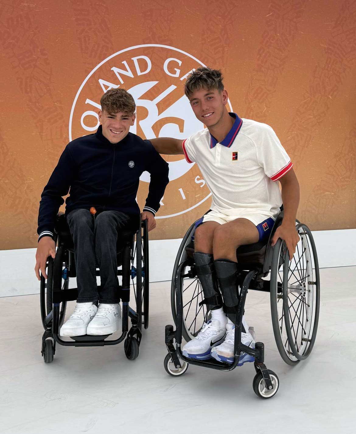 Maxi Taucher mit Doppelpartner Charlie Cooper beim Roland Garros 2025
