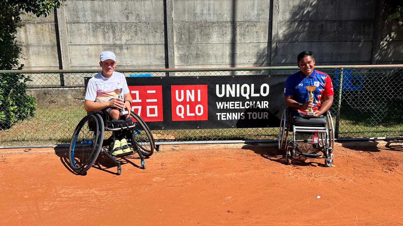 Maximilian Taucher und Mohammad Yusshazwan Yusoff | Preisverteilung ITF-Herrenturnier in Montecchio Maggiore